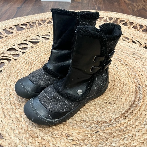 JBU by Jambu Iceberg Cold Weather Boots Black Faux Fur Trim Size 8.5 - Picture 1 of 6